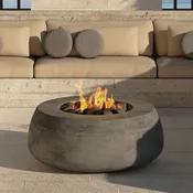 42” Point Dune Round Concrete Gas Fire Pit Bowl