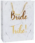 Bride Tribe Gift Bag- White &amp; Gold
