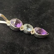 Amethyst and Blue Topaz Pendant