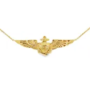 14K YELLOW GOLD MID SIZE NAVAL AVIATOR PENDANT