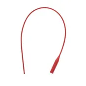 Amsino AMSure® Red Rubber Urethral Catheters – Straight Tip, Sterile, Latex (Sizes 10–20 Fr)