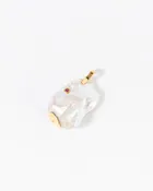 22K Gold Baroque Natural Pearl Pendant