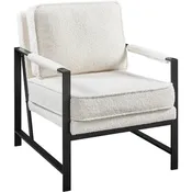 Accent Chair Retro Faux Leather Lounge Chair