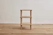 3-Tier Bobbin Side Table in Natural Oak