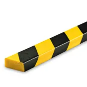 16.4 foot Roll of D  Flat Surface Protection. Black/Yellow. 1-9/16″ x 13/16″. Self-adhesive.