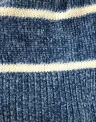Chenille Striped Velvet Sweater Charcoal