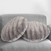 Cheer Collection 18" Ultra Soft Round Throw Pillows for Couch, Room Decor Aesthetic with Inserts - Ultra Soft Set of 2