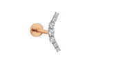 14k yellow gold Lumiere 7 solitaire white diamond large size...