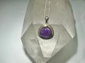 Amethyst Trillium Two Tone Pendant