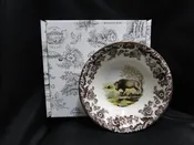 Spode Woodland Bison, England: NEW Ascot Salad / Soup Bowl, 8", Box