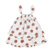 Adobe Dot | Kids' Organic Slub Jersey Smocked Summer Dress