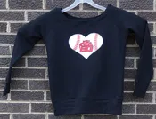 Bearcats Black Bella Ladies Sponge Fleece Wide Neck Sweatshirt