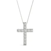 11 Stone Cross Pendant 2.75Ct