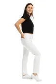 30” Better Butter Mid-Rise Slim Straight Jean in White - 1822 Denim