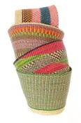 Assorted Bolga Storage Bins