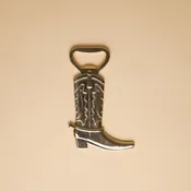 cowboy boot bottle opener - gold