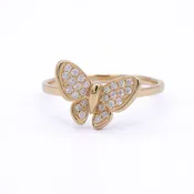 14k. Diamond Butterfly Ring