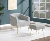 BQ-AC230 : 2pc Accent Chair &amp; Ottoman Set