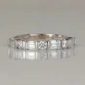 10K White Gold And Cubic Zirconia Ring