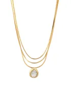 Layered Chunky Teardrop Pendant Trio Choker