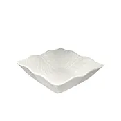10 Strawberry Street Boca 10" Embossed Square Bowl, White