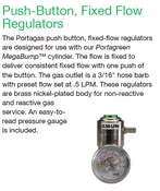 0.5LPM Push button regulator with a C-10 inlet