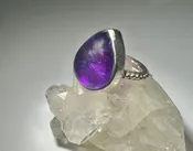 Amethyst Beaded Sterling Ring