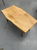 Book matched maple side table — Indy Urban Hardwood Company