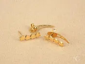 4 Stars Ear Climber Earrings in 18K Gold