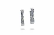 0.37ctw Diamond Bow Huggie Hoops