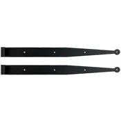 18.25 Inch Strap Hinge Pair W/O Pintles – Minimal .375″ Offset