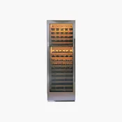 Sub-Zero 27″ Stainless Steel Freestanding Wine Storage with Glass Door, Left Hinge (132 bottles)