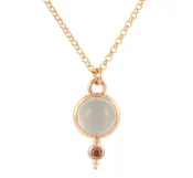Aquamarine & Orange Diamond Pendant