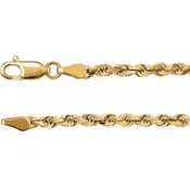 4mm Diamond-Cut Rope Chain Necklace — Creative Jewelers