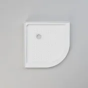 SUNNY SHOWER 38 in. W x 38 in. D x 3 in. H White Corner Drain Quadrant Base