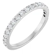 14K White Gold 1/3 CTW Natural Diamond French-Set Anniversary Band