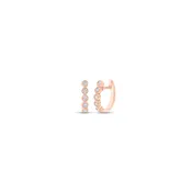 0.44 ct Bezel-Set Diamond Huggie Earrings