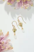 Peruvian & Ethiopian Opal clover earring #5430-G — Michelle Pressler Jewelry