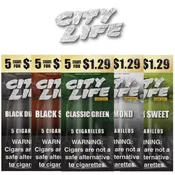 City Life&amp;trade;  5 for $1.29 by Good Times 5pk- 15 / Display