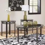 3 IN 1 BLACK METAL FAUX