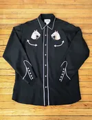 1950'S BLACK HORSE HEAD SHIRT XL/2XL