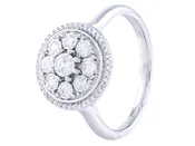14K White Gold 0.29 CT Diamond Cluster Ring