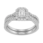 0.98ct 14K White Gold Lab Grown Diamond Ring Size 6.5