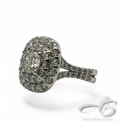 14K White Gold Double Halo Diamond ring