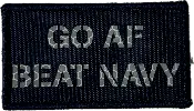 Go Af Beat Navy, Blue-White, 3.5X2, Service Academy