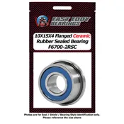 10X15X4 Flanged Ceramic Rubber Sealed Bearing F6700-2RSC
