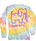 Puppie Love Youth ls Tie Dye