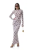 Bevin Skirt - Rose Blur Dot