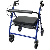 Bariatric 4 Wheel Rollator, Blue