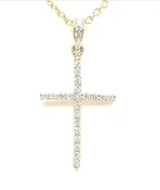 0.12CTW Diamond Cross Pendant